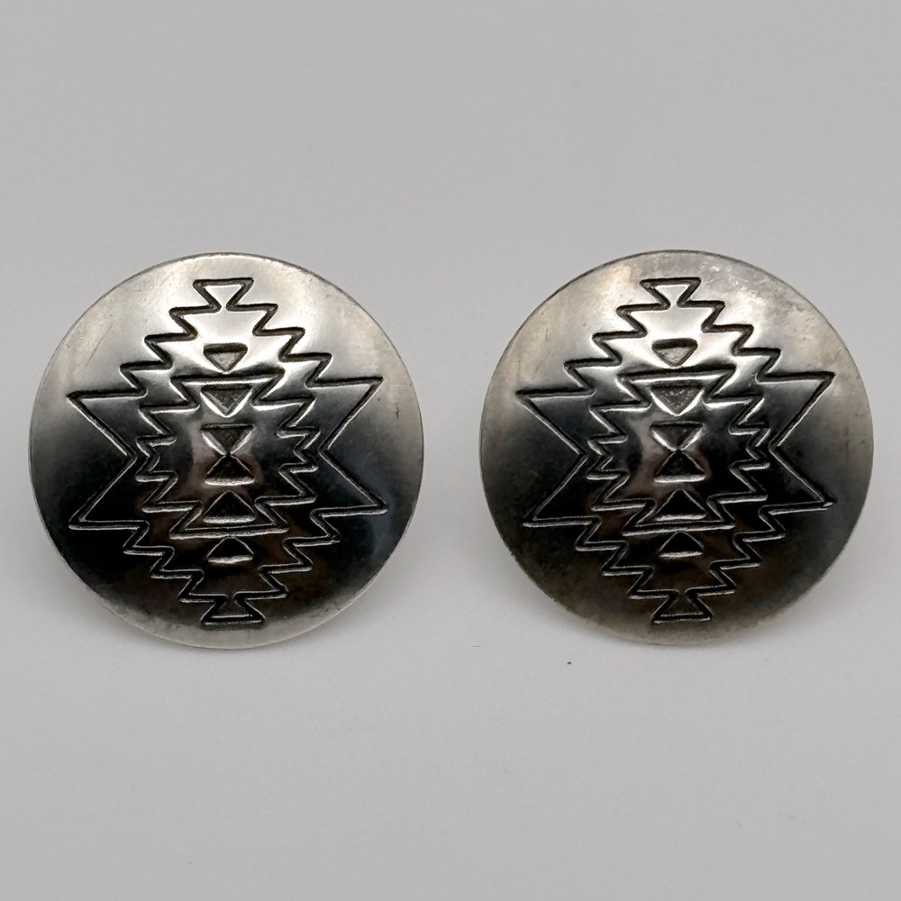 Sterling Silver Stamped Post Earrings NWOT